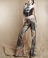 Medieval Print Tassel Pants